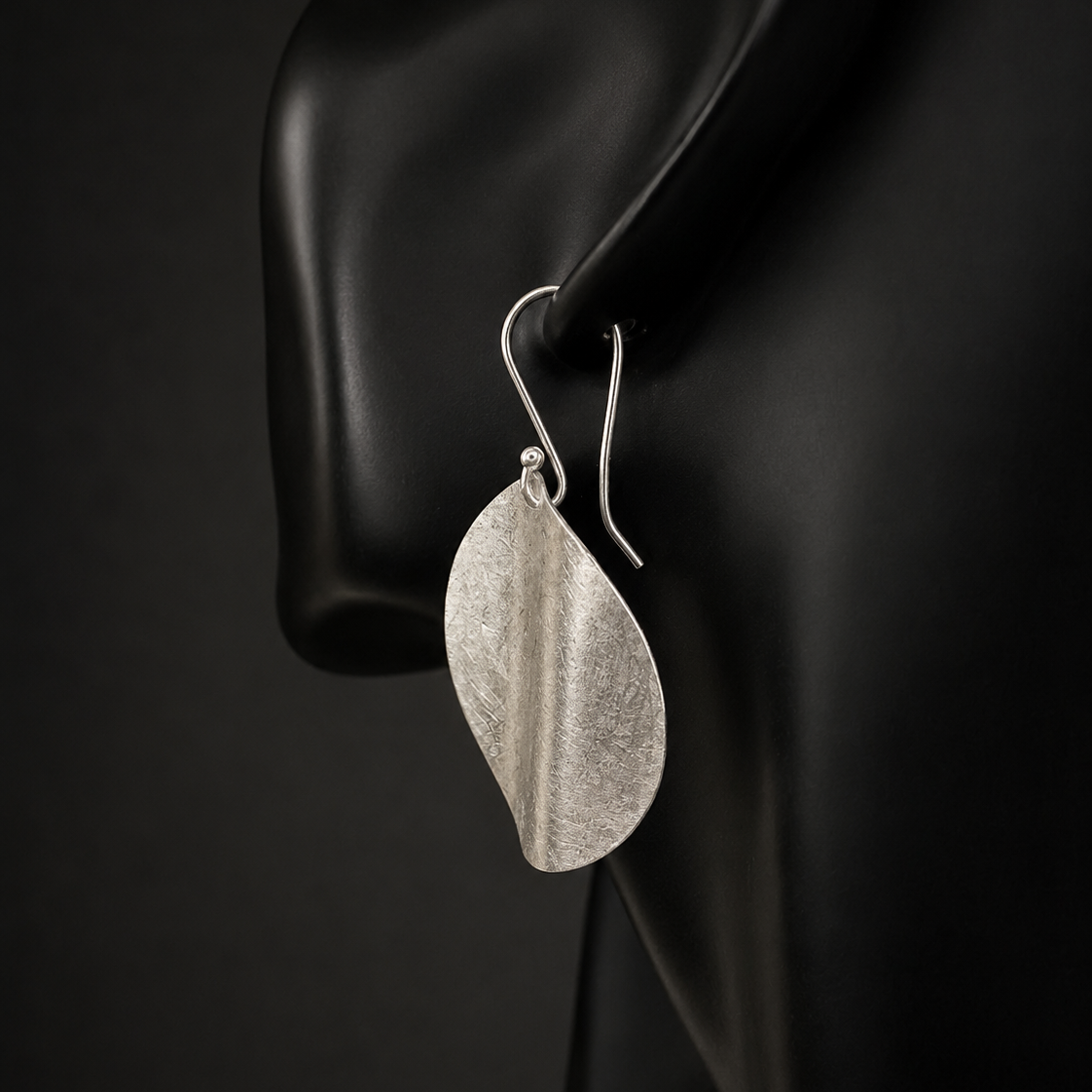 Boucles d'oreilles Disque Bombé — Argent Massif 999