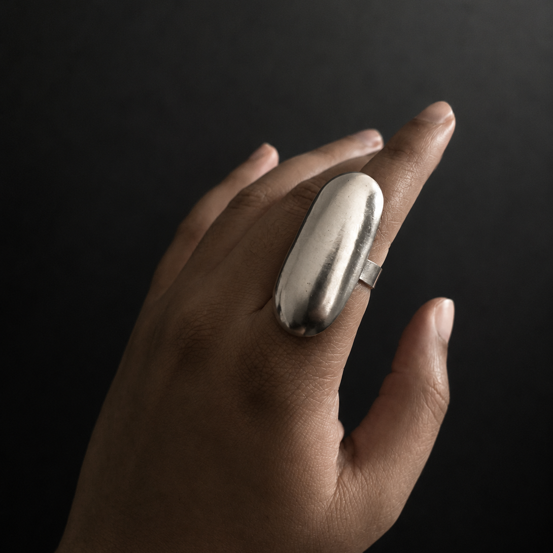 Bague Dôme — Argent Massif 999