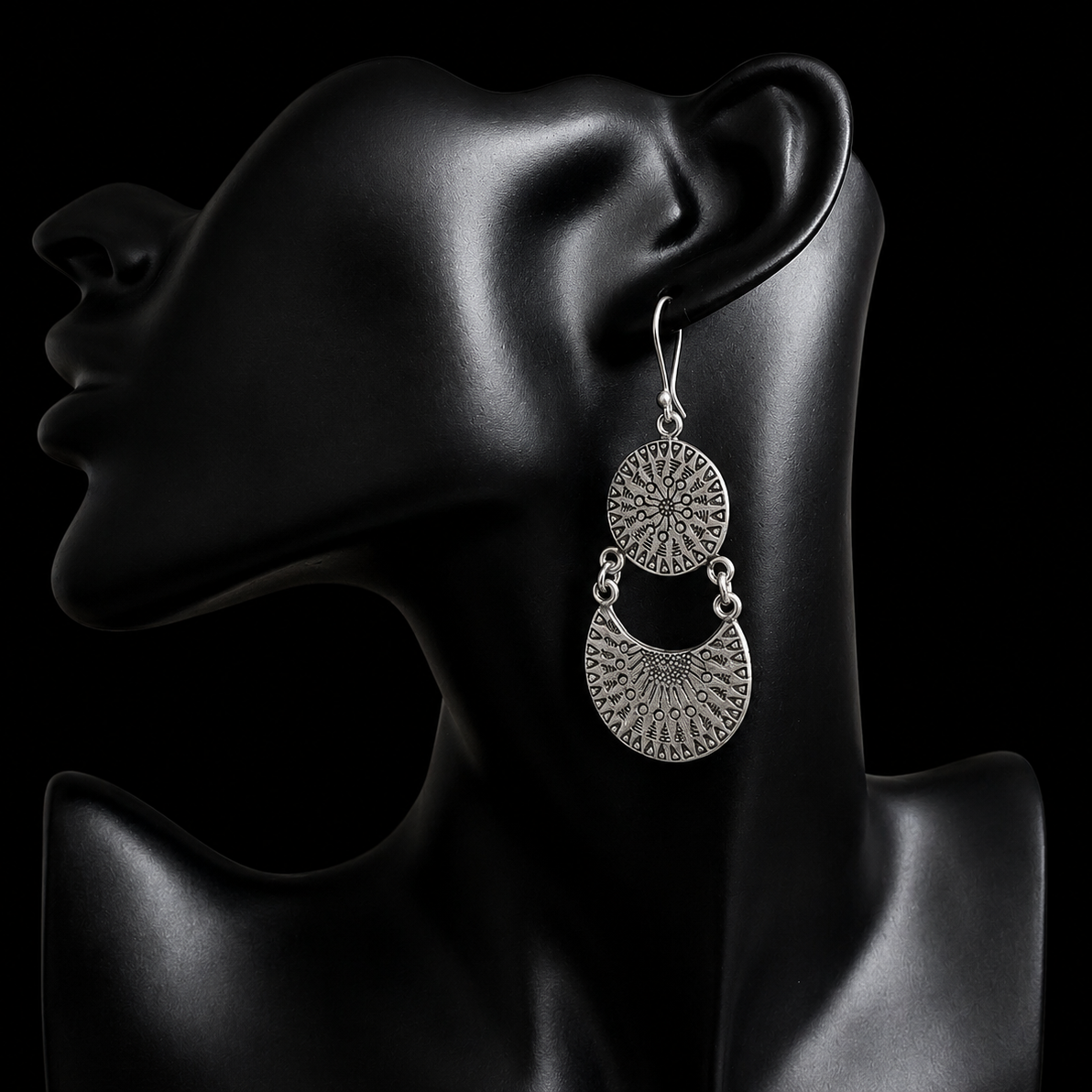Boucles d'oreilles Sélène — Argent Massif 999