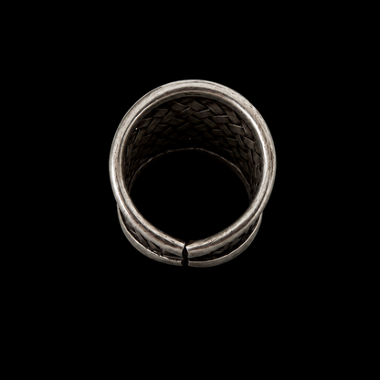 Bague panier tressé — Argent Massif 999