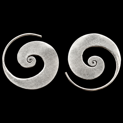 Boucles d'oreilles Kôrô lisse— Argent Massif 999