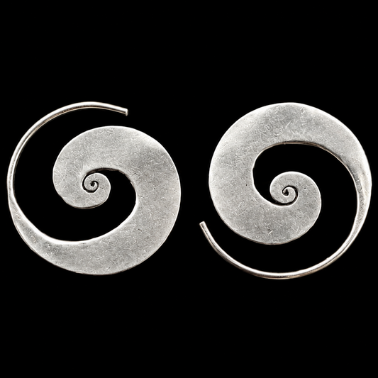 Boucles d'oreilles Kôrô lisse— Argent Massif 999