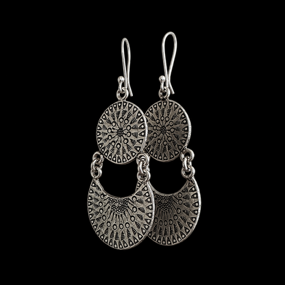 Boucles d'oreilles Sélène — Argent Massif 999
