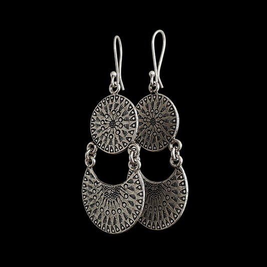 Boucles d'oreilles Sélène — Argent Massif 999