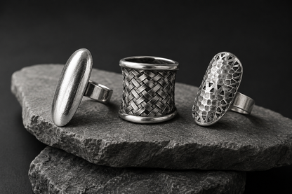 Bague panier tressé — Argent Massif 999