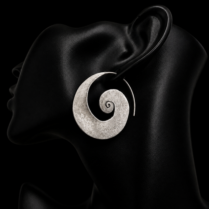 Boucles d'oreilles Kôrô lisse— Argent Massif 999