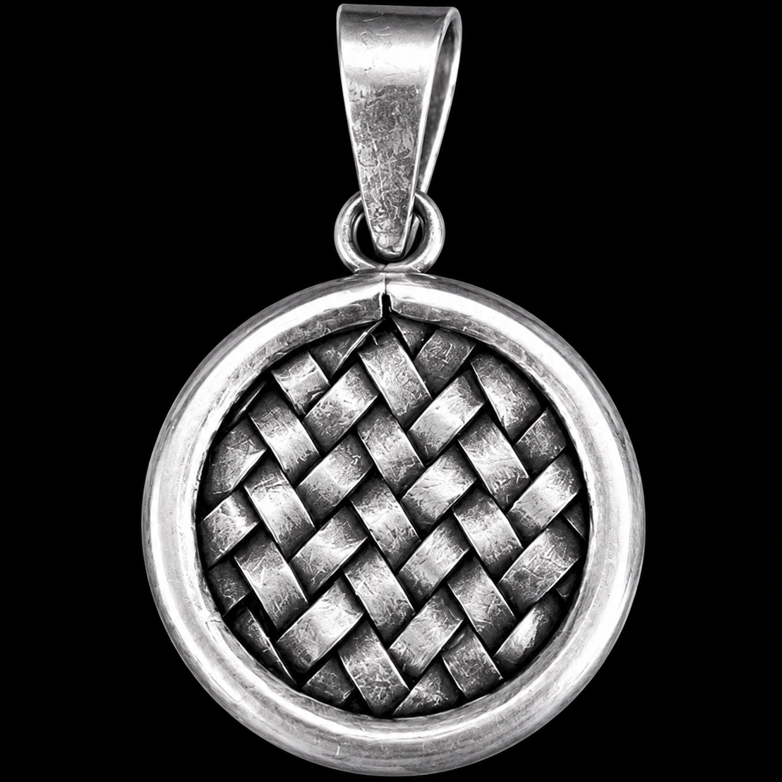 Pendentif Tressa Rond — Argent Massif 999
