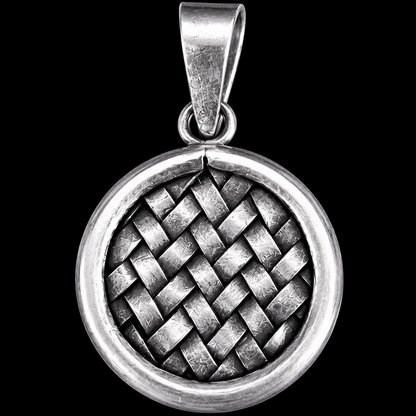 Pendentif Tressa Rond — Argent Massif 999