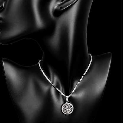 Pendentif Tressa Rond — Argent Massif 999