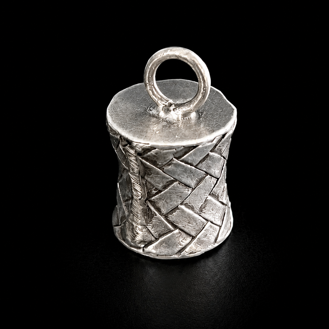 Pendentif Tam-Tam Tressé — Argent Massif 999