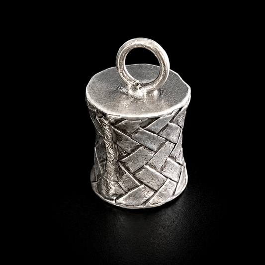 Pendentif Tam-Tam Tressé — Argent Massif 999