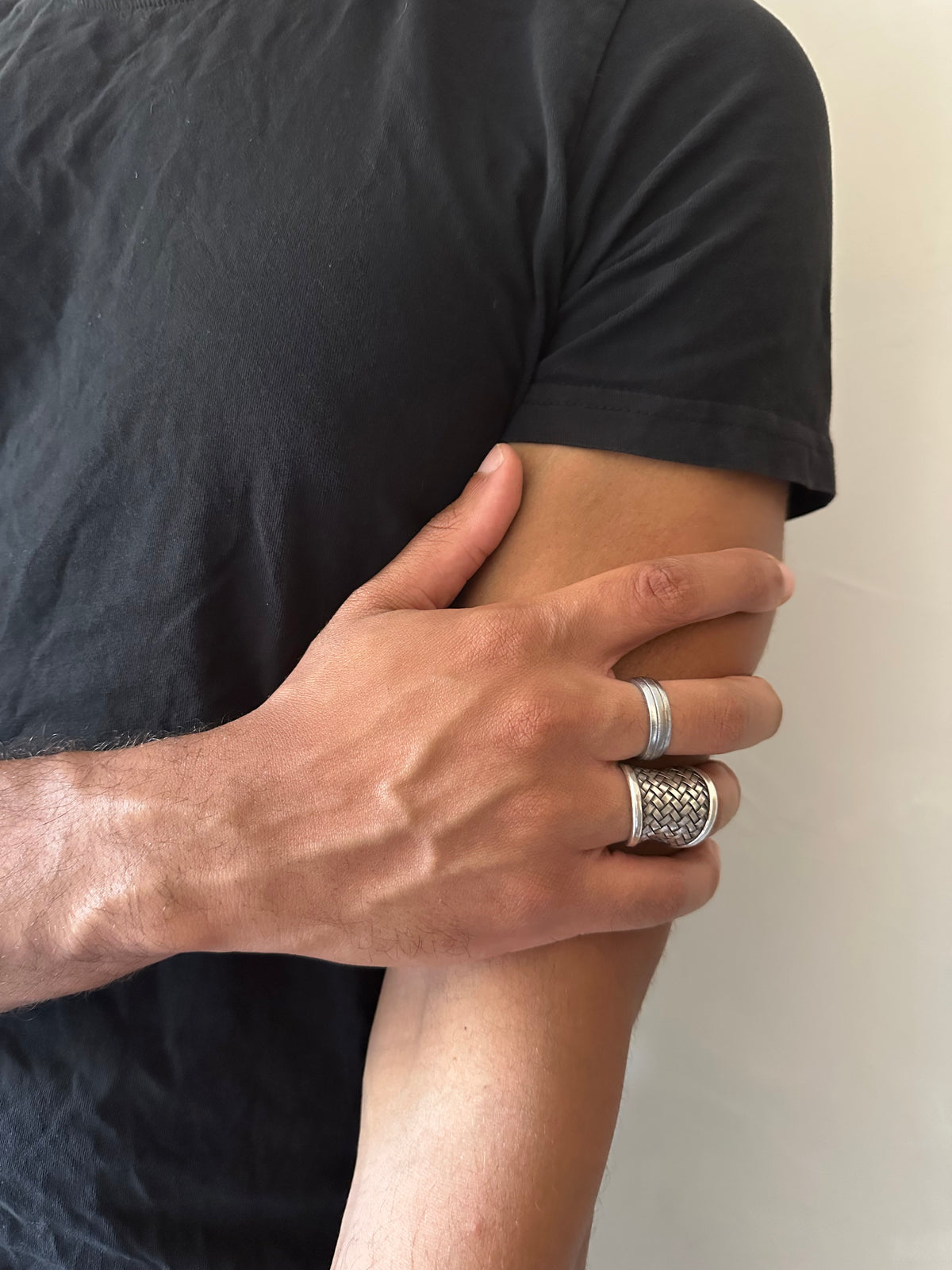 Bague panier tressé — Argent Massif 999