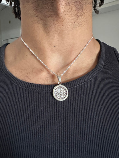 Pendentif Tressa Rond — Argent Massif 999