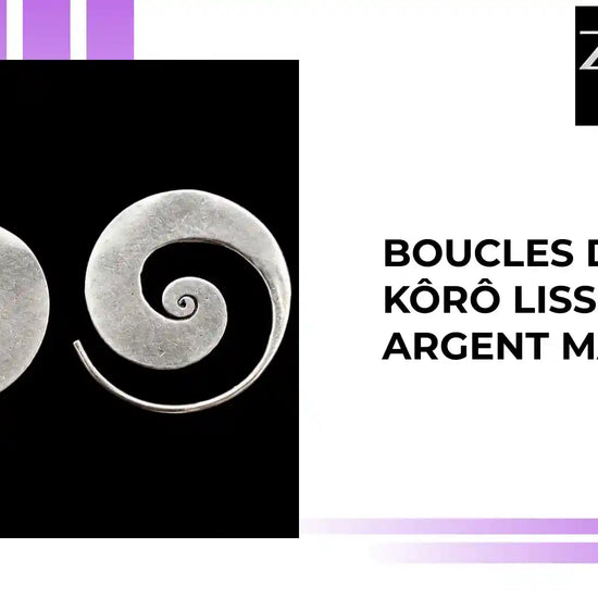Boucles d'oreilles K&ocirc;r&ocirc; lisse&mdash; Argent Massif 999 by@Outfy