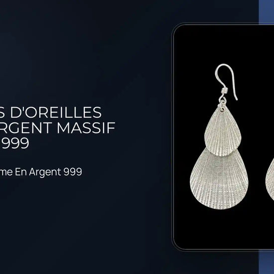 Boucles d'oreilles Mar&eacute; &mdash; Argent Massif 999 by@Outfy