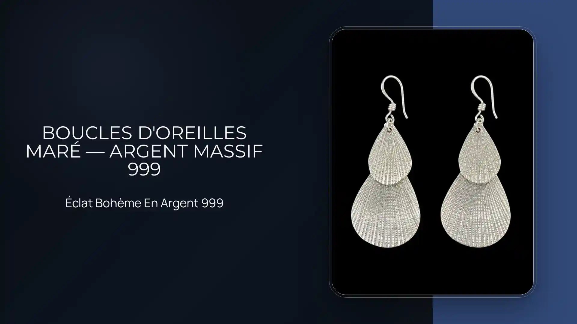 Boucles d'oreilles Mar&eacute; &mdash; Argent Massif 999 by@Outfy
