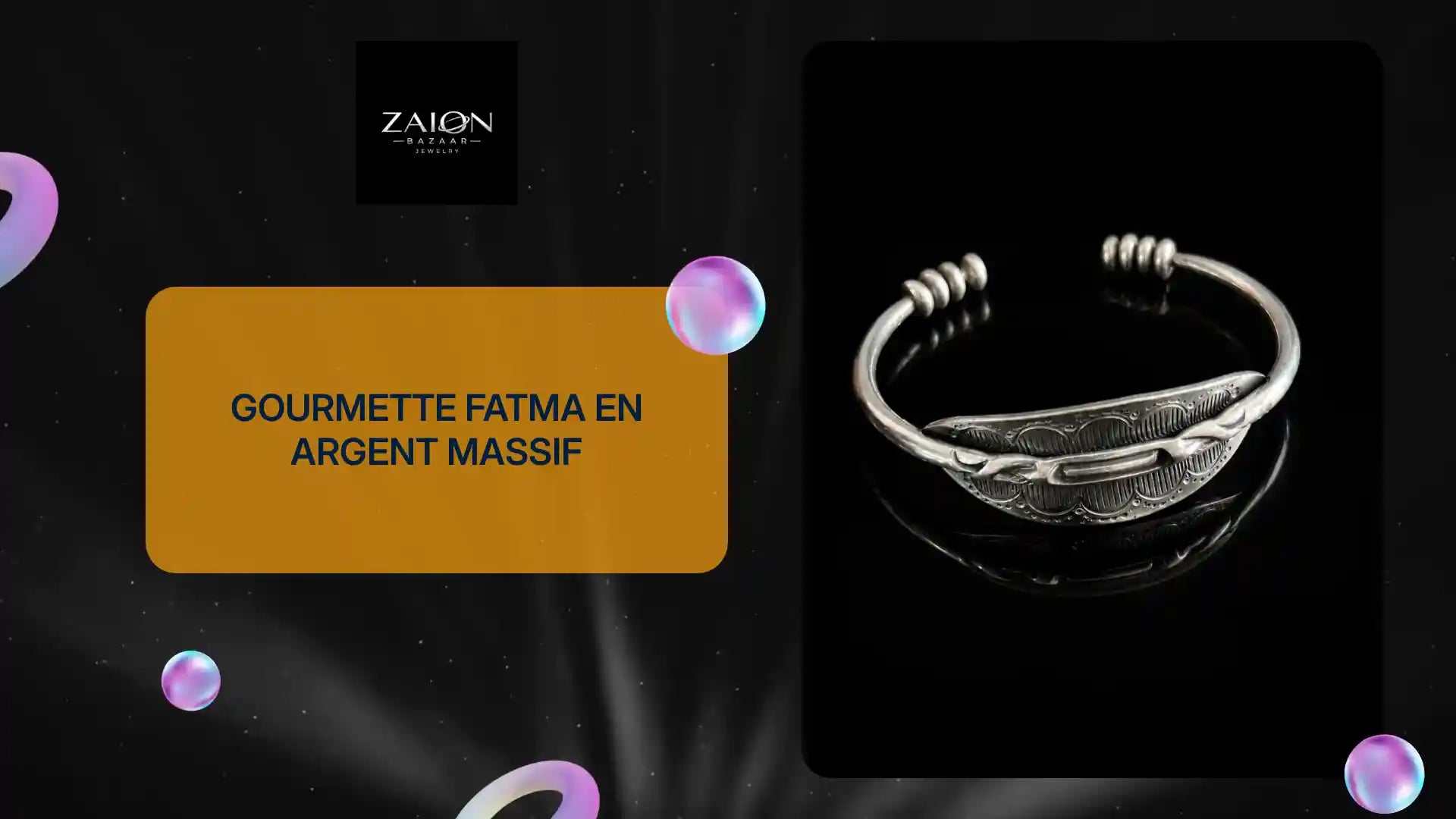 Gourmette Fatma en Argent Massif by@Outfy