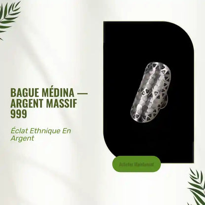 Bague M&eacute;dina &mdash; Argent Massif 999 by@Outfy