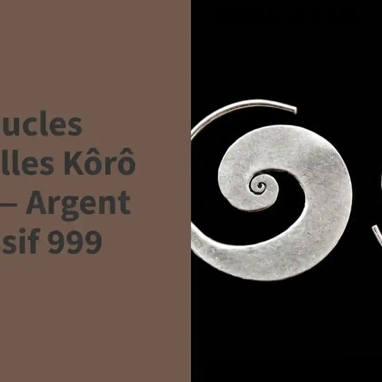 Boucles d'oreilles K&ocirc;r&ocirc; lisse&mdash; Argent Massif 999 by@Outfy