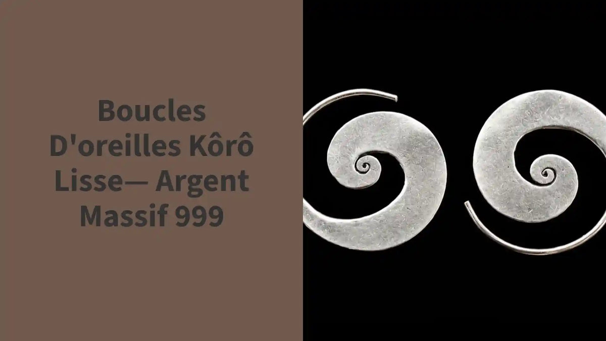 Boucles d'oreilles K&ocirc;r&ocirc; lisse&mdash; Argent Massif 999 by@Outfy
