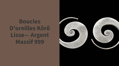 Boucles d'oreilles K&ocirc;r&ocirc; lisse&mdash; Argent Massif 999 by@Outfy