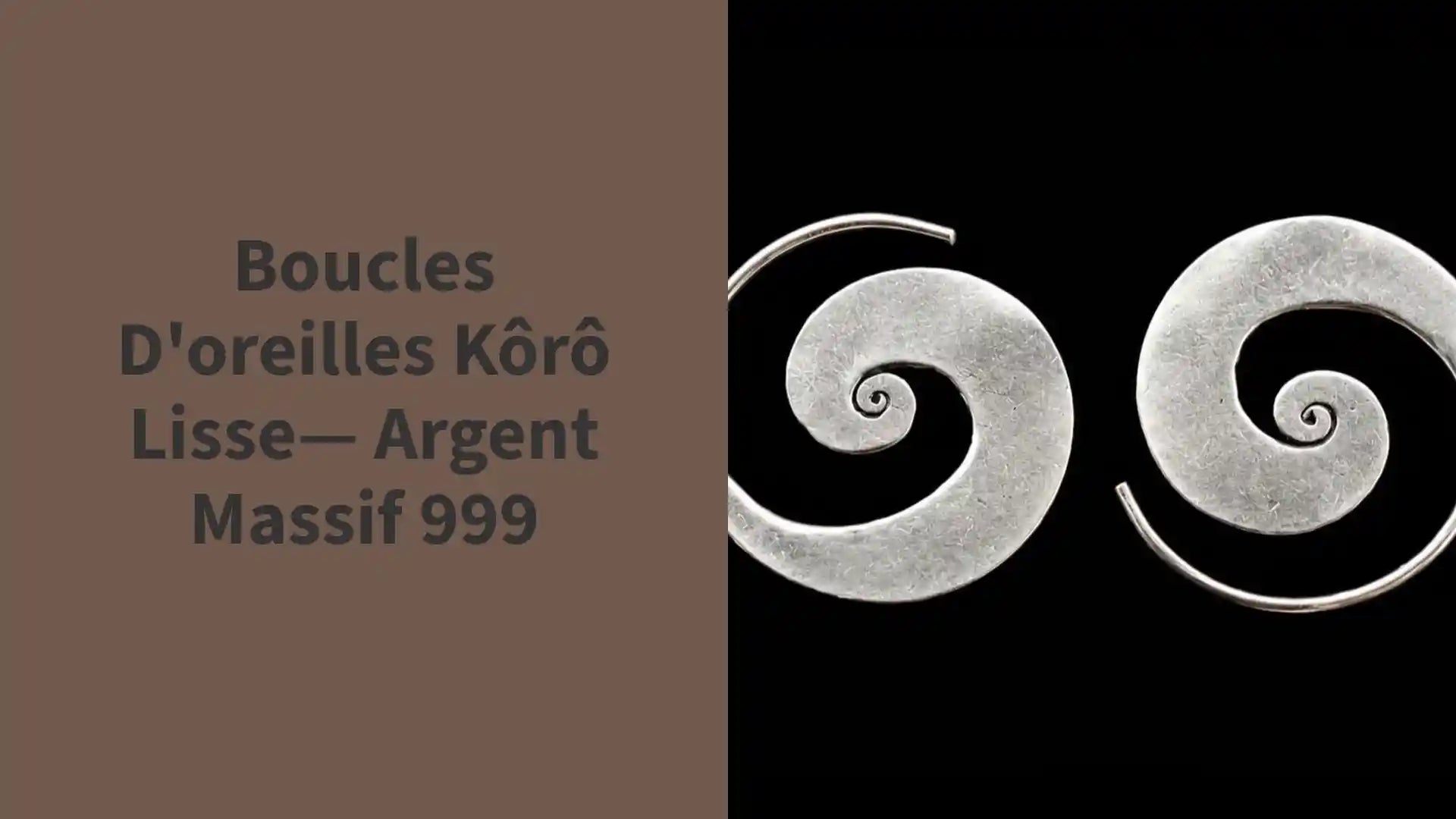 Boucles d'oreilles K&ocirc;r&ocirc; lisse&mdash; Argent Massif 999 by@Outfy