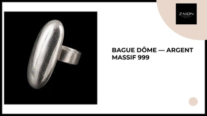 Bague D&ocirc;me &mdash; Argent Massif 999 by@Outfy