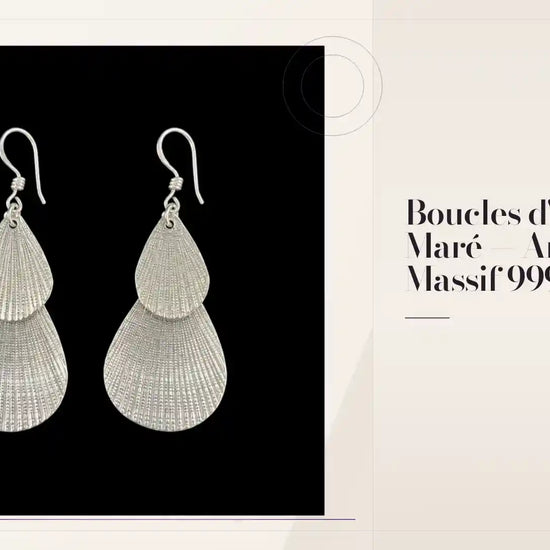 Boucles d'oreilles Mar&eacute; &mdash; Argent Massif 999 by@Outfy