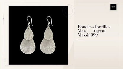 Boucles d'oreilles Mar&eacute; &mdash; Argent Massif 999 by@Outfy