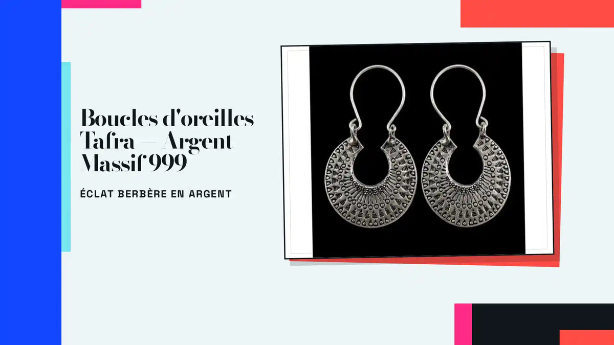 Boucles d'oreilles Tafra &mdash; Argent Massif 999 by@Outfy