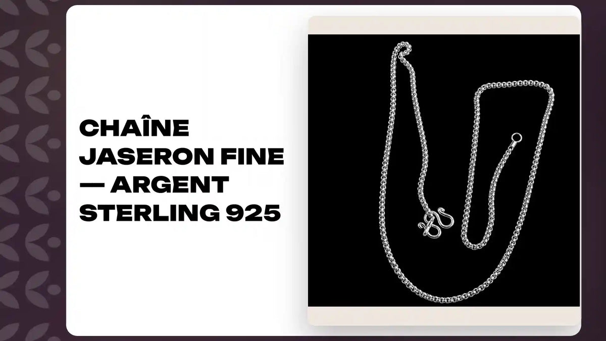 Cha&icirc;ne Jaseron Fine &mdash; Argent Sterling 925 by@Outfy