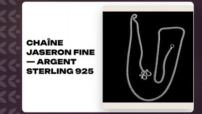 Cha&icirc;ne Jaseron Fine &mdash; Argent Sterling 925 by@Outfy