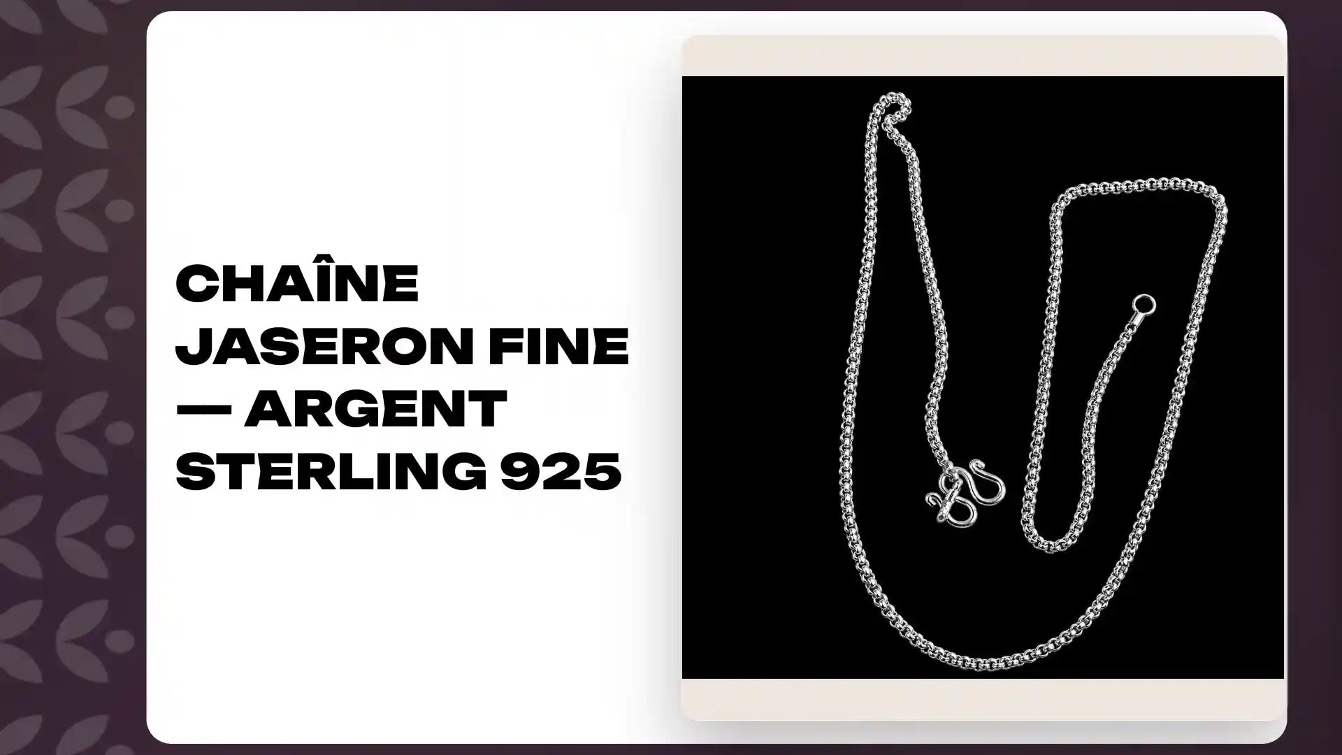Cha&icirc;ne Jaseron Fine &mdash; Argent Sterling 925 by@Outfy