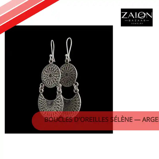 Boucles d'oreilles S&eacute;l&egrave;ne &mdash; Argent Massif 999 by@Outfy