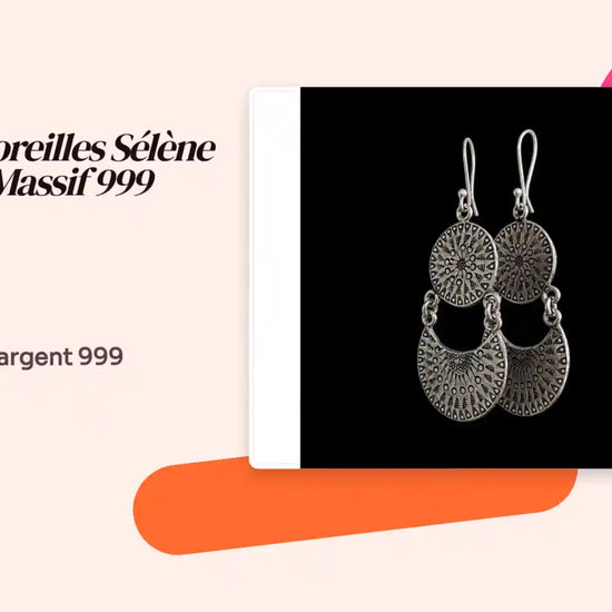 Boucles d'oreilles S&eacute;l&egrave;ne &mdash; Argent Massif 999 by@Outfy