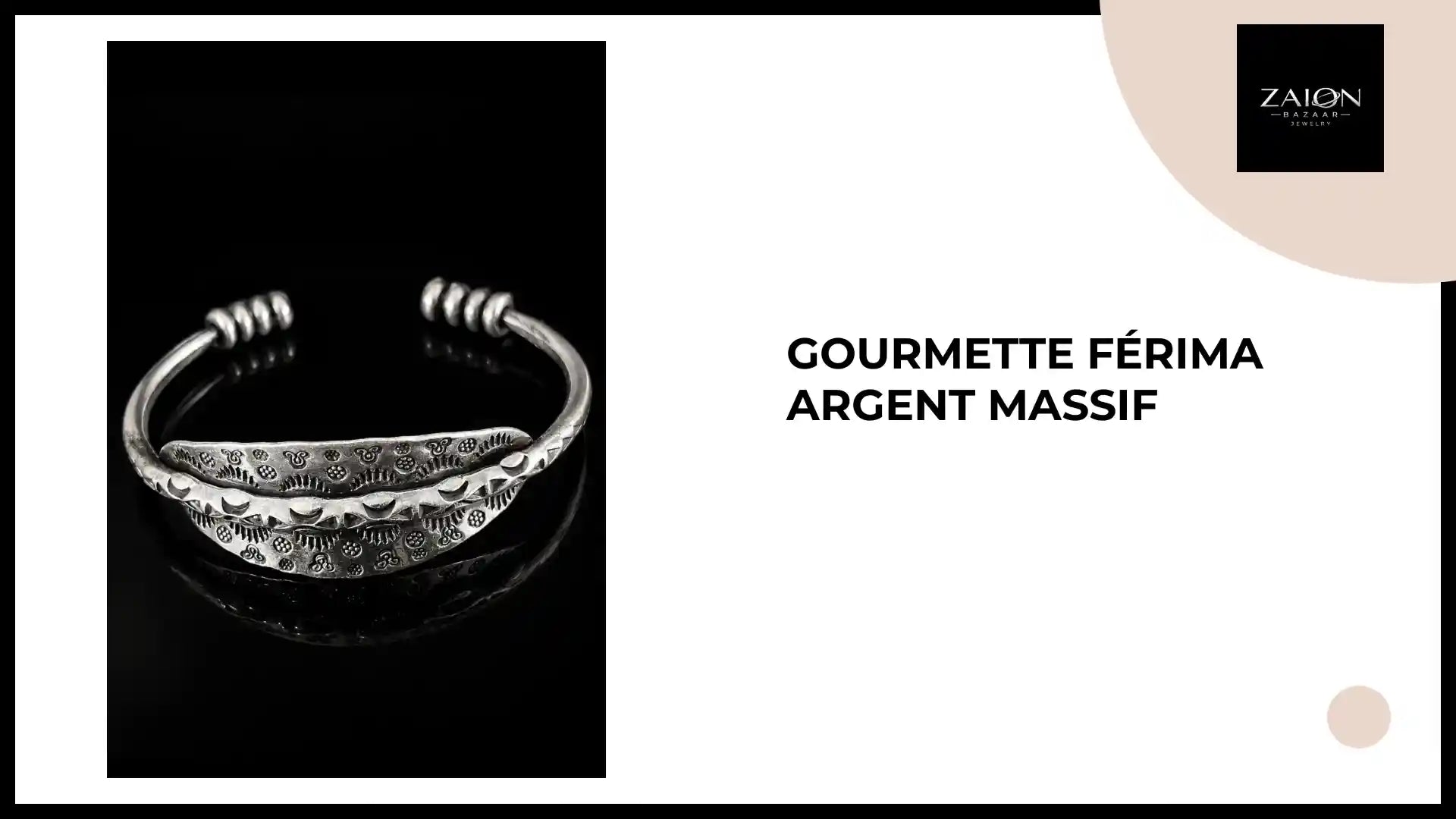 Gourmette F&eacute;rima Argent Massif by@Outfy