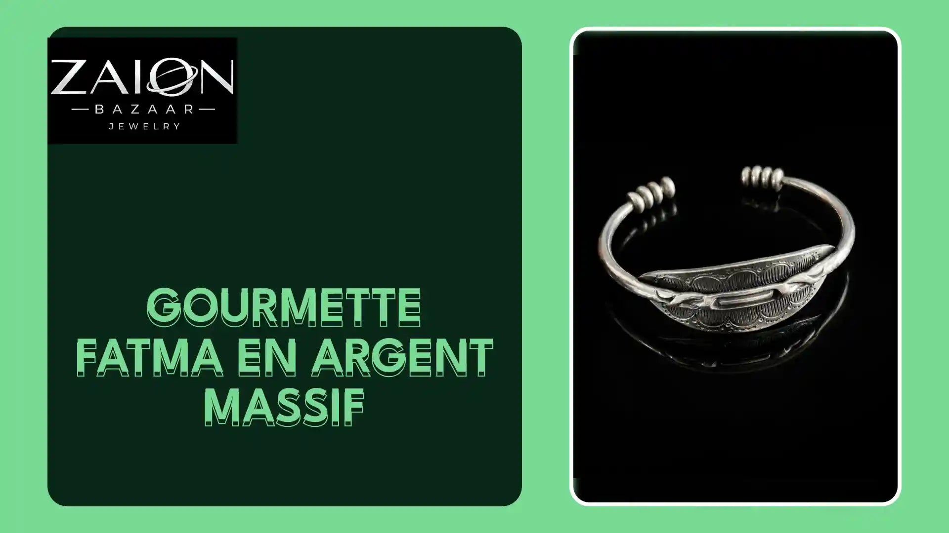 Gourmette Fatma en Argent Massif by@Outfy