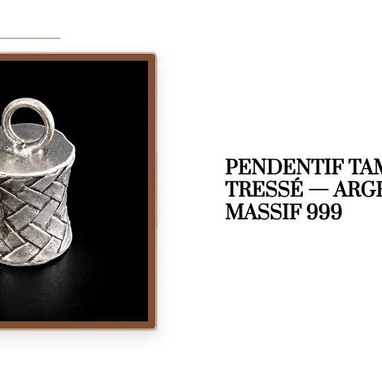 Pendentif Tam-Tam Tress&eacute; &mdash; Argent Massif 999 by@Outfy