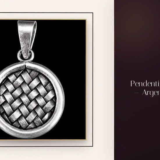 Pendentif Tressa Rond &mdash; Argent Massif 999 by@Outfy