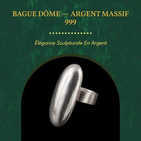 Bague D&ocirc;me &mdash; Argent Massif 999 by@Outfy