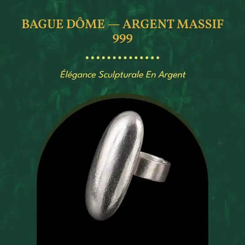 Bague D&ocirc;me &mdash; Argent Massif 999 by@Outfy