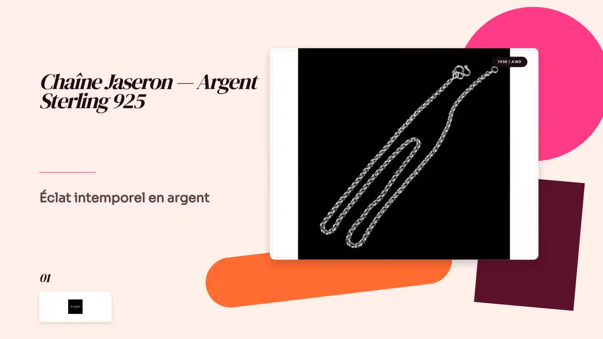 Cha&icirc;ne Jaseron &mdash; Argent Sterling 925 by@Outfy