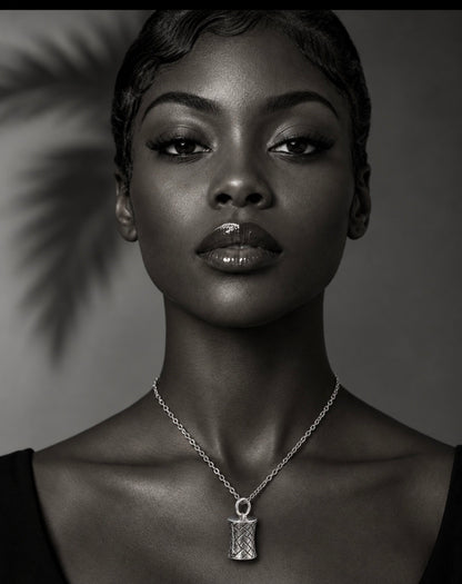 Pendentif Tam-Tam Tressé — Argent Massif 999